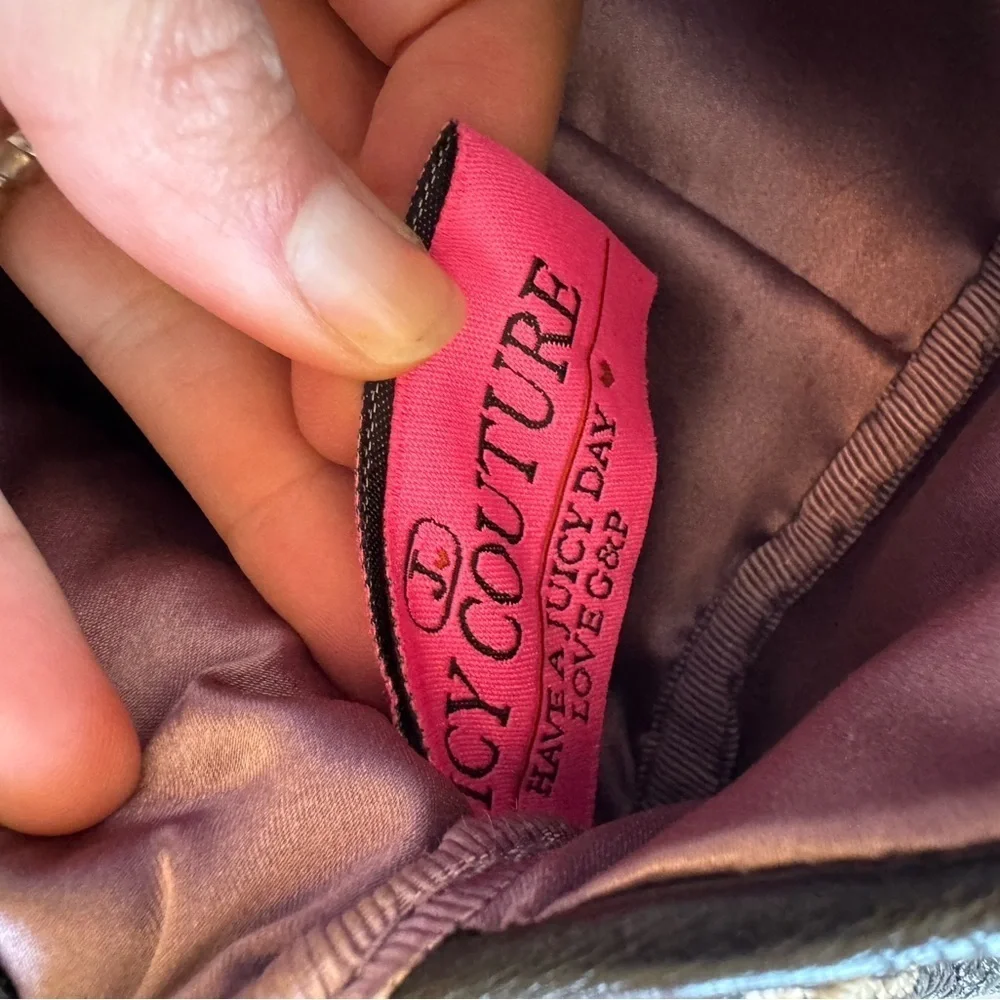 JUICY COUTURE Y2K Quilted Lamb Leather Bowler Bag - Picture 4 of 9